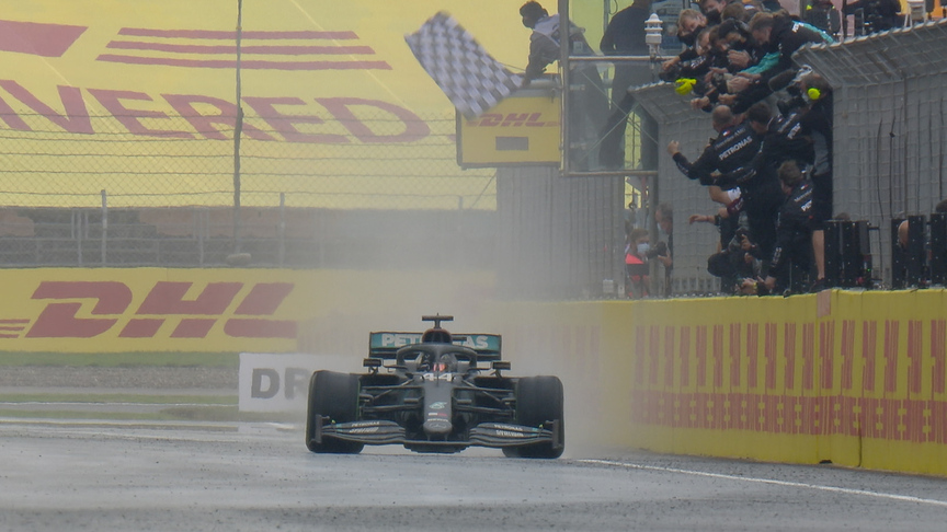 The moment Lewis Hamilton became a 7-time world champion