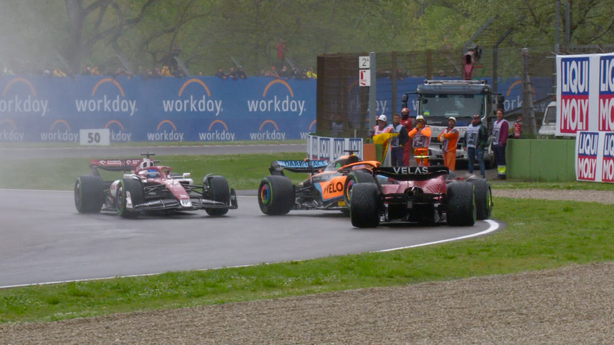 2022 Emilia Romagna Grand Prix: Sainz runs into trouble on gravel at Imola start