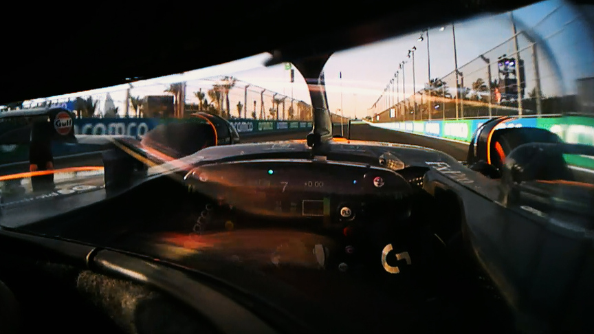 VISOR CAM: Ride with Lando Norris around the Jeddah Corniche Circuit