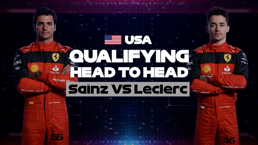 HEAD-TO-HEAD: Sainz and Leclerc's qualifying laps at the 2022 United States Grand Prix