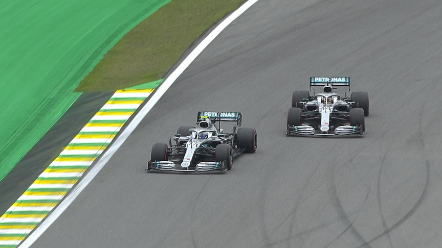 FP2: Hamilton almost trips over team mate Bottas