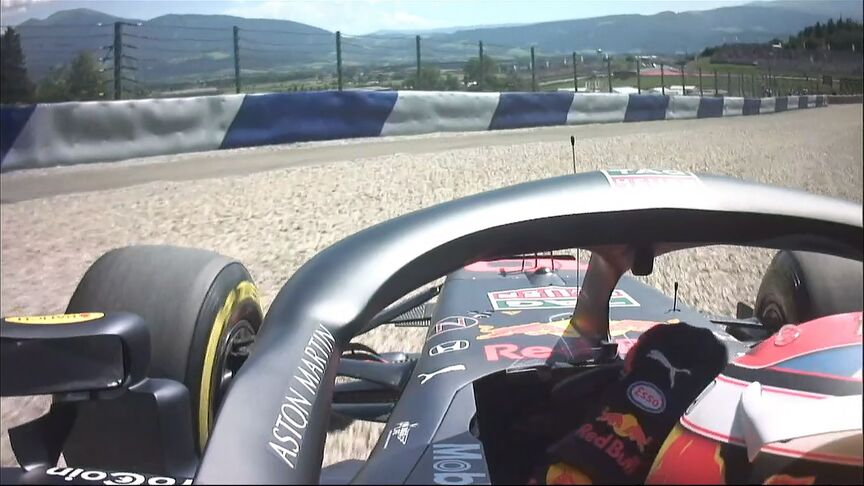 FP2: Gasly understeers into the gravel at Turn 4