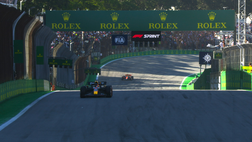 2023 Sao Paulo GP Sprint: Max Verstappen crosses the line to take victory in the Sprint