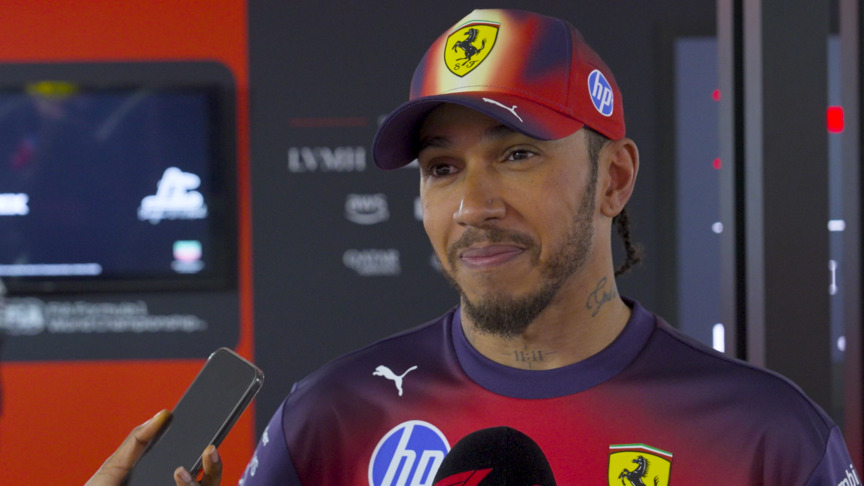 'Absolutely mad' - Lewis elated with his first podium for Ferrari