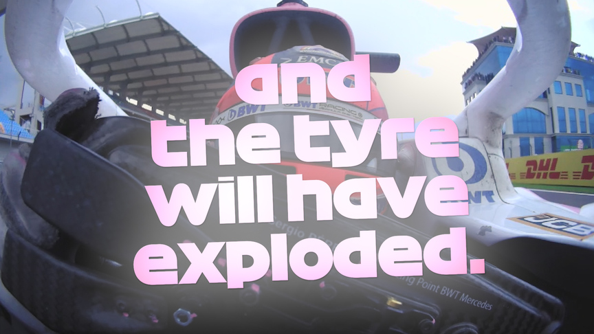 'One more lap and the tyre would have exploded!' - Sergio Pérez crosses the line P2 in Turkey