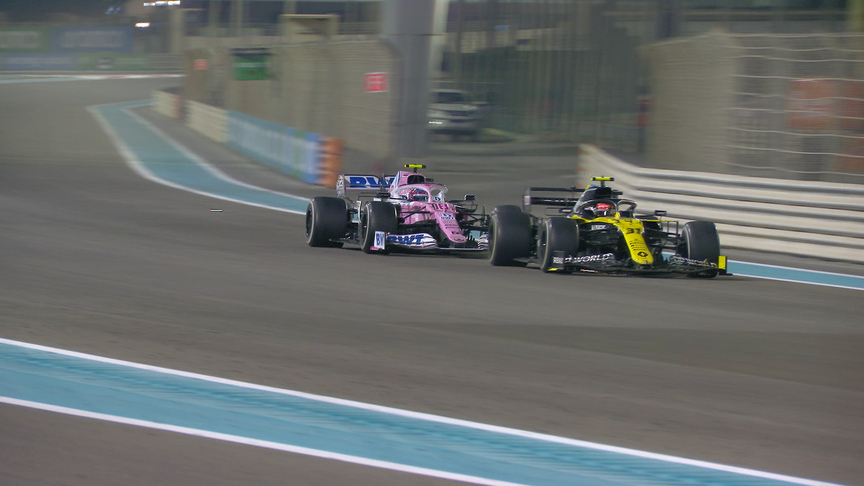 2020 Abu Dhabi Grand Prix: Ocon passes Stroll in late battle at Yas Marina Circuit