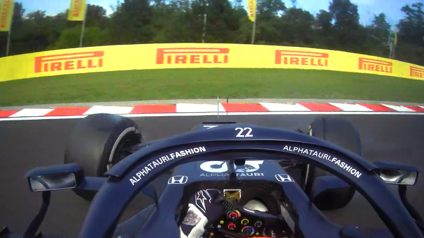 Yuki Tsunoda's 'unseen' spin in closing stages of 2021 Hungarian Grand Prix