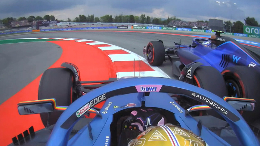 2023 Spanish GP FP1: Close call as Gasly and Sargeant make contact