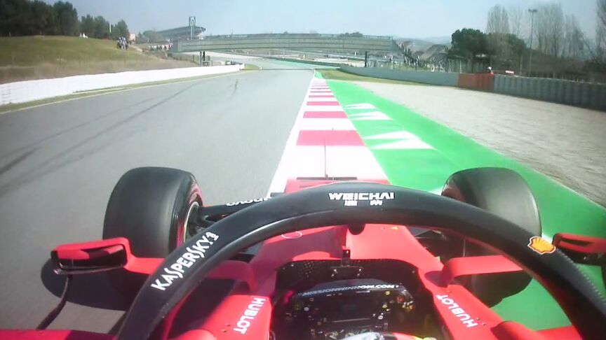 Onboard with Vettel for his fastest lap of 2019 F1 Pre-Season Testing