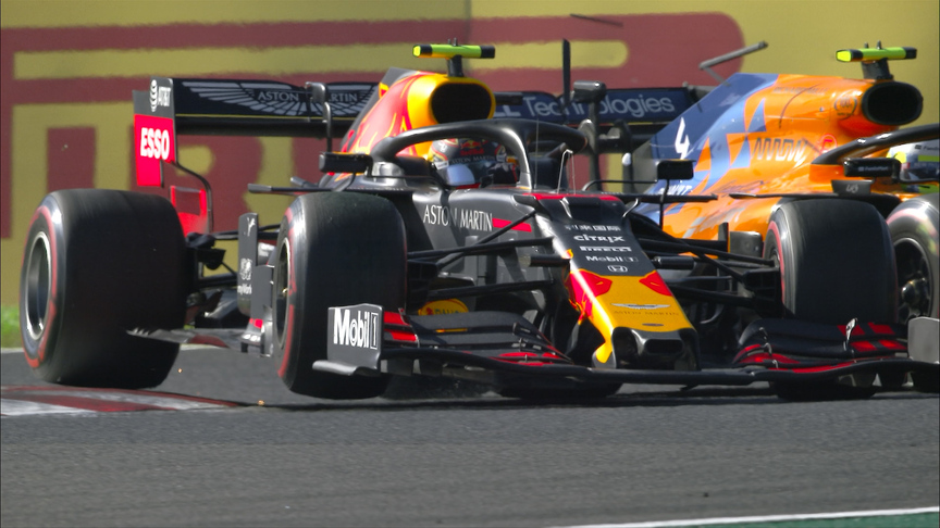 Japanese GP: Albon and Norris come together at the chicane