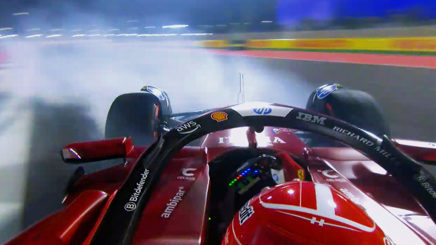 2025 Qatar GP Qualifying: Leclerc avoids the barriers after high speed spin in Q2