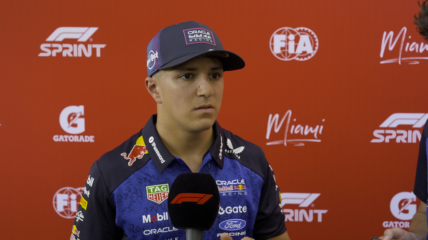 P9 Hadjar puzzled by gap in pace to team mate Verstappen