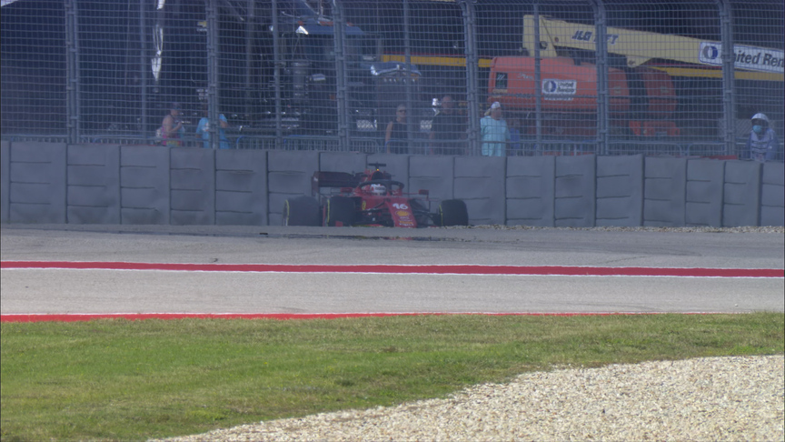 2021 United States GP FP1: Leclerc takes big slide into gravel at COTA