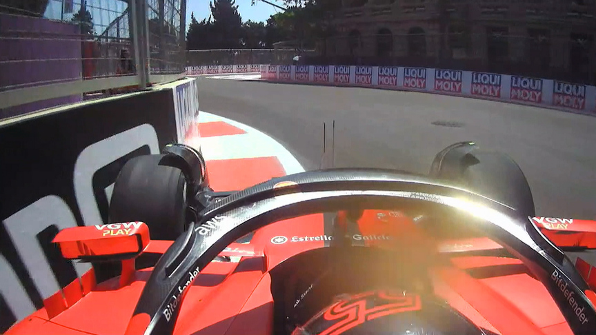 2023 Azerbaijan GP FP1: Sainz clips the wall in first practice session in Baku