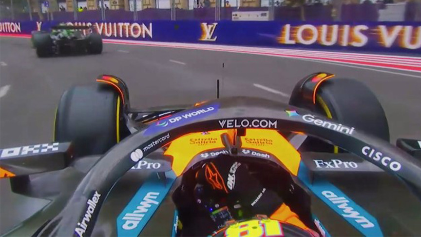 2025 Azerbaijan Grand Prix: Onboard for Piastri’s jump start and Lap 1 crash
