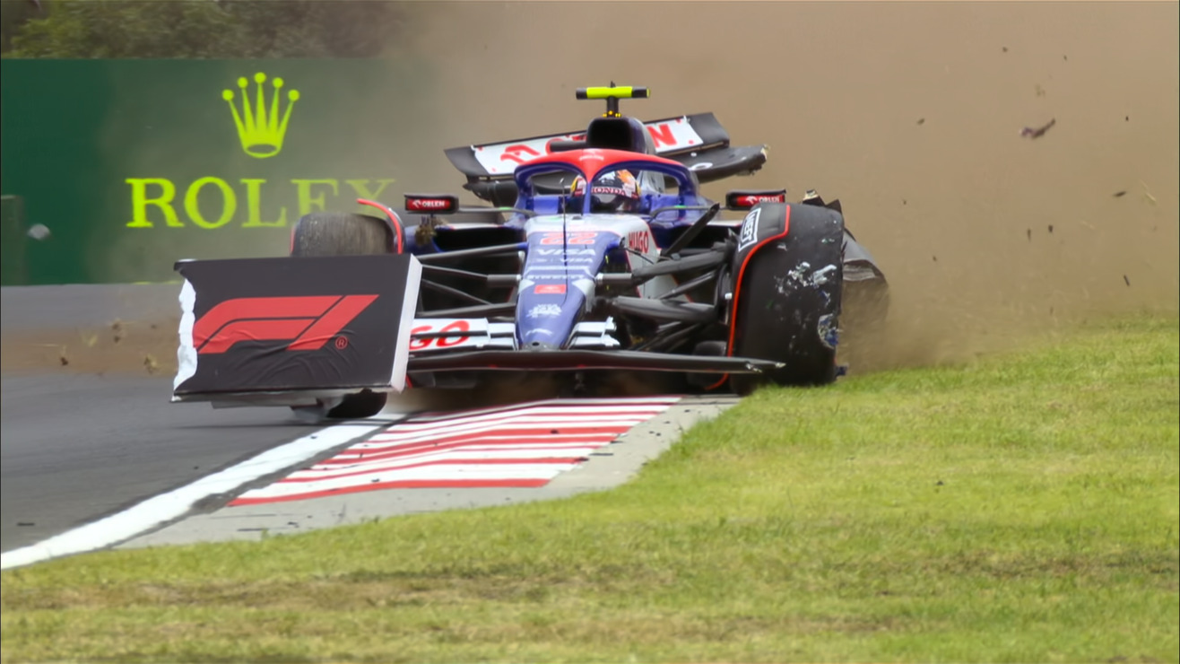 2024 Hungarian GP Qualifying: High speed Tsunoda crash triggers red