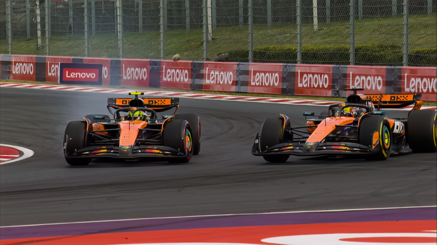 2025 Hungarian GP FP2: McLaren cars avoid collision on track