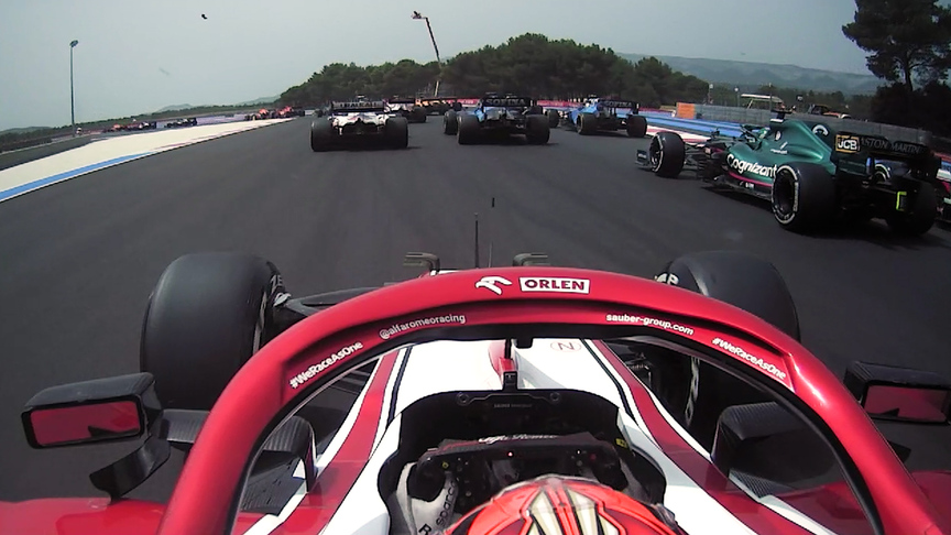 2021 French Grand Prix: Räikkönen gains three places with fantastic race start