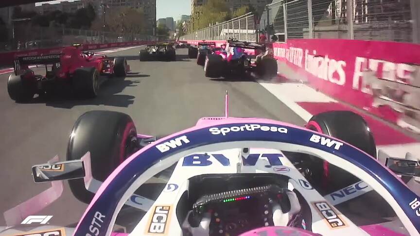 The ultimate hypercut from the start of the Azerbaijan Grand Prix