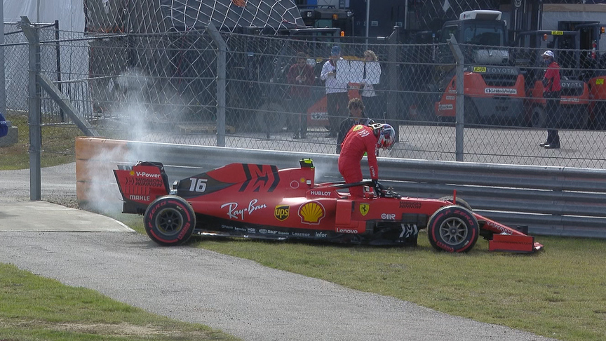FP3:  An early - and smoky - end to Leclerc's final practice