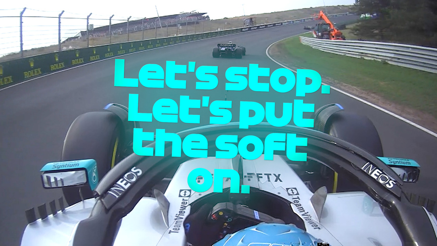 2022 Dutch Grand Prix: Russell makes late call to stop for soft tyres while behind the Safety Car