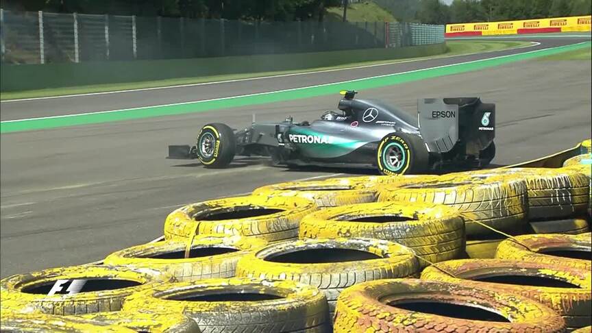 FP2 breaking news: Rosberg's big moment at Blanchimont