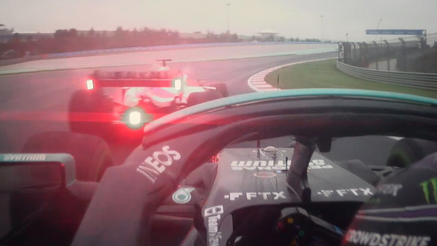 2021 Turkish Grand Prix: Mazepin blocks Hamilton pass