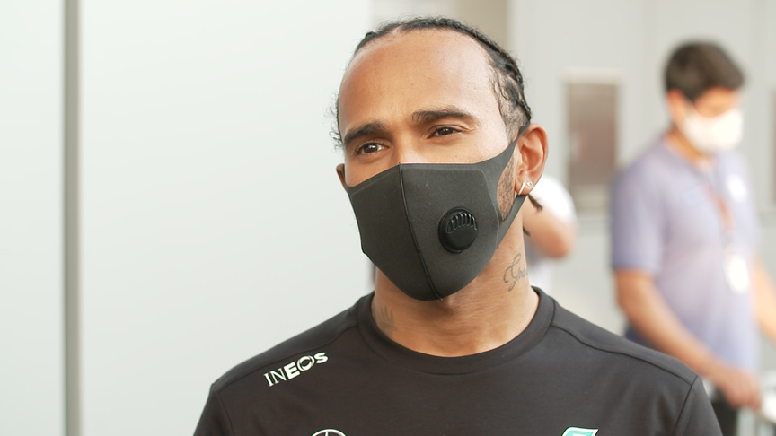 Pole-sitter Lewis Hamilton says 'stressful' qualifying in Sochi 'not a great afternoon'