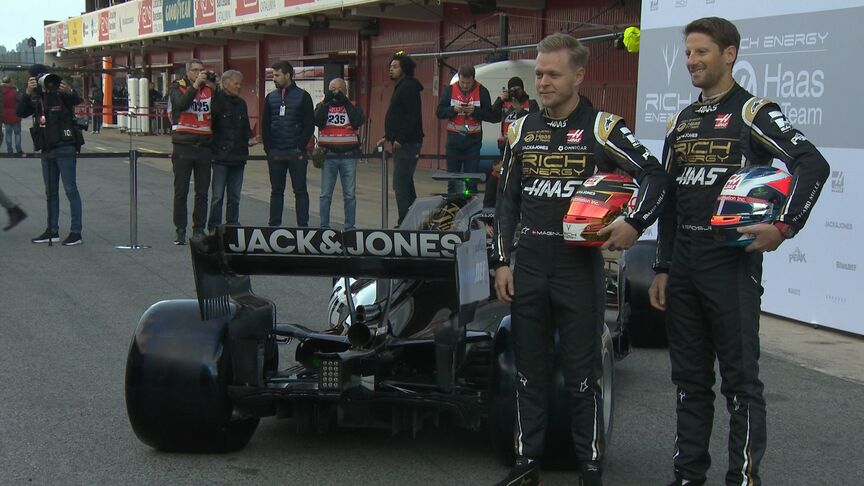 Haas reveal new livery on day 1 of testing