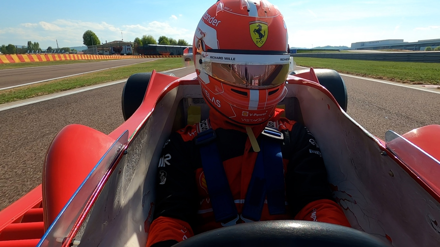 ONBOARD: Charles Leclerc drives Gilles Villeneuve's 1979 Ferrari 312 T4