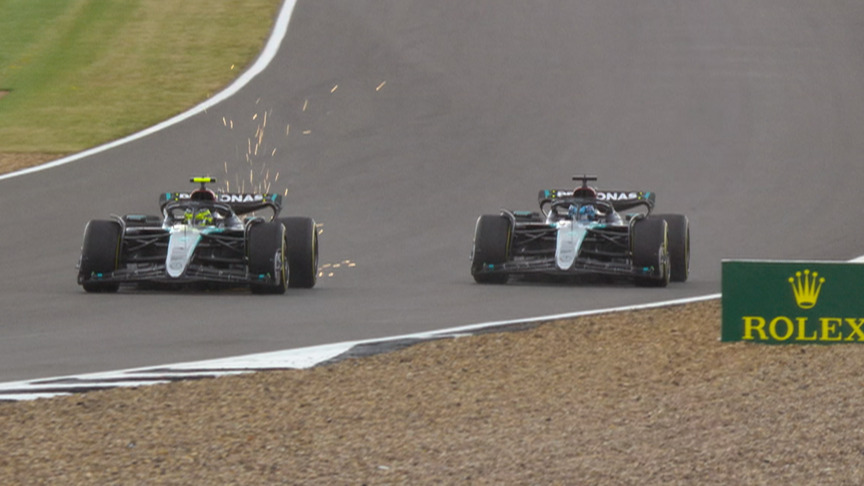 2024 British Grand Prix: Hamilton snatches the lead from Russell before both run off track