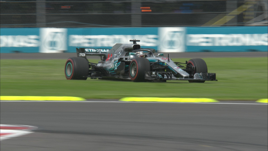 RACE: Hamilton and Bottas run off track under pressure