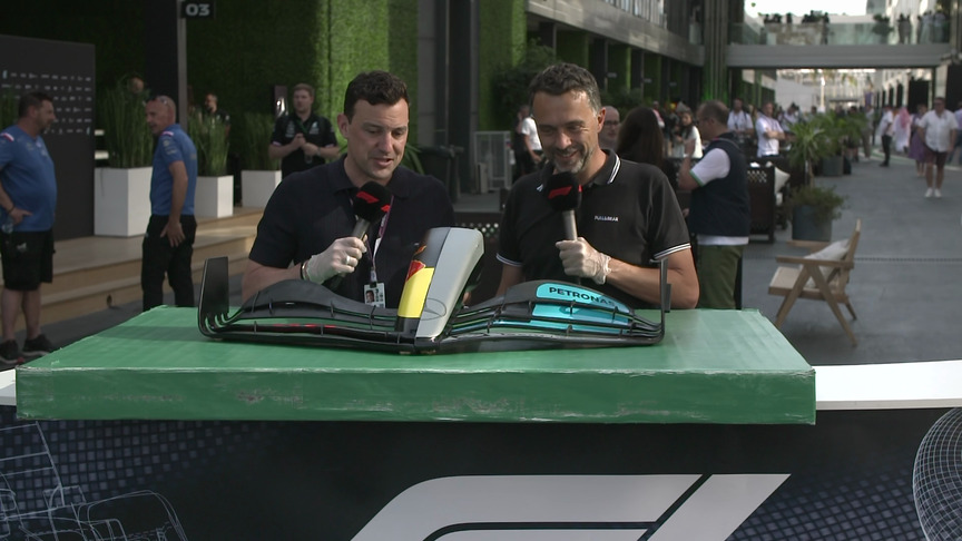 F1 TV Tech Talk: Albert Fabrega builds a split Mercedes-Red Bull 2022 front wing