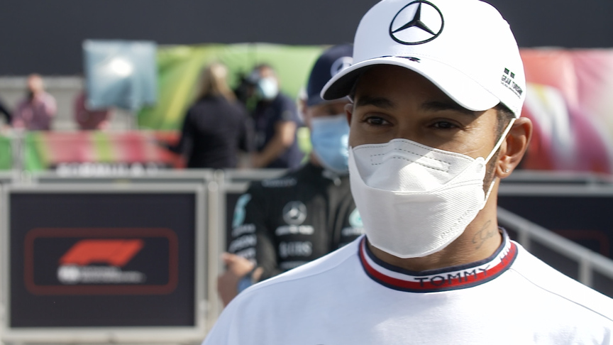 P1 Lewis Hamilton 'loving the challenge' of fight with Red Bull