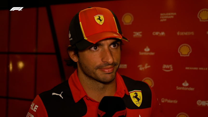 Carlos Sainz 'couldn't control the car' after bump sends his Ferrari into the barriers