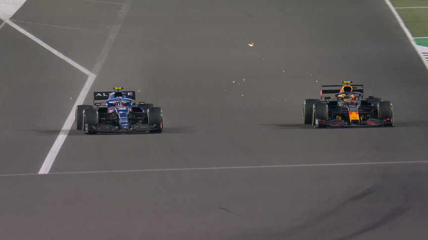 2021 Qatar Grand Prix: Pérez passes Ocon after lengthy battle 