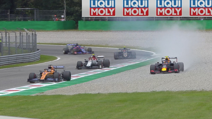 Italian GP: Albon-Sainz duel ends with Red Bull in the gravel