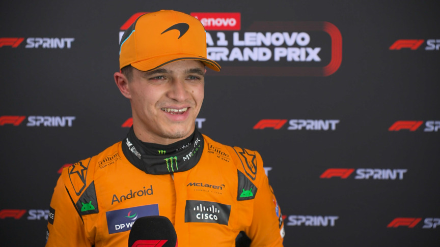 Norris thrilled to take Sprint pole in ‘conditions I’ve always loved’