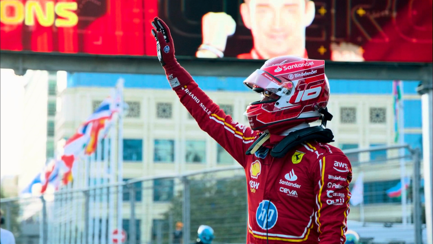 Azerbaijan GP Qualifying: Charles Leclerc crosses the line to seal pole in Baku for the fourth year in a row