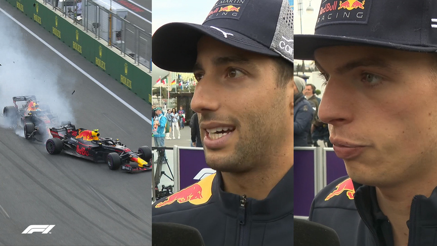RED BULL CRASH: Ricciardo and Verstappen explain what happened