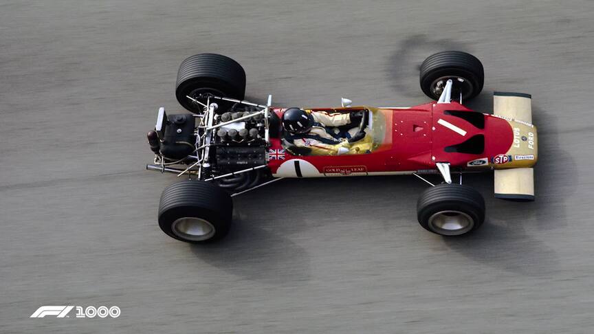 Damon Hill drives father Graham's legendary Lotus 49