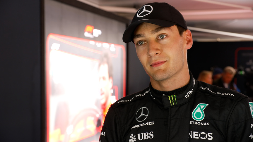 Russell explains why he was the first to make the call to pit for slicks in the Sprint