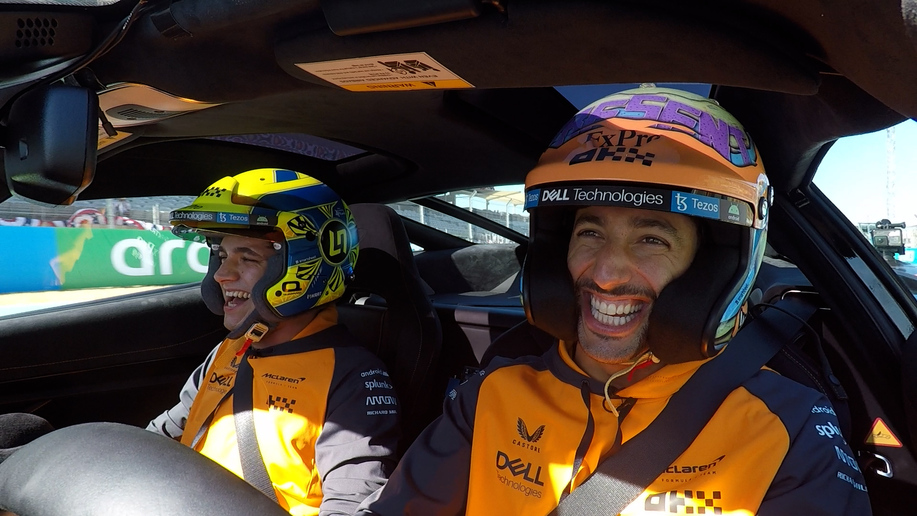 Daniel Ricciardo and Lando Norris cause chaos in United States stop-start challenge