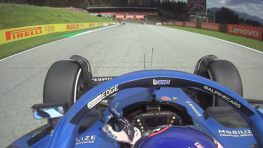 2022 Austrian Grand Prix: Alonso takes to the grass to pass Tsunoda – and wags a fingers at him