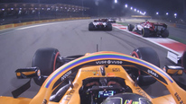 ONBOARD: Lando Norris overtakes half the field at Sakhir Grand Prix race start