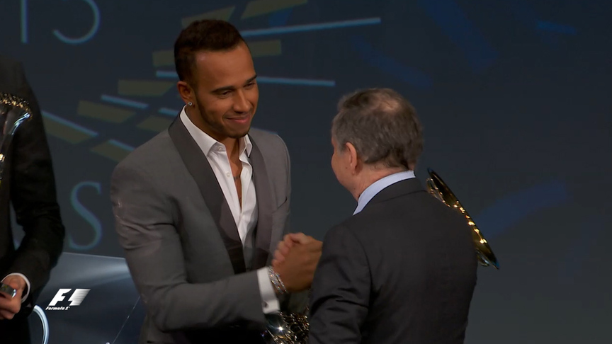 FIA Prize-Giving 2015: Top 3 drivers receive their trophies