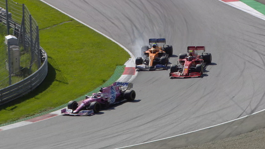 Austrian Grand Prix 2020: Leclerc passes Norris around the outside for P4