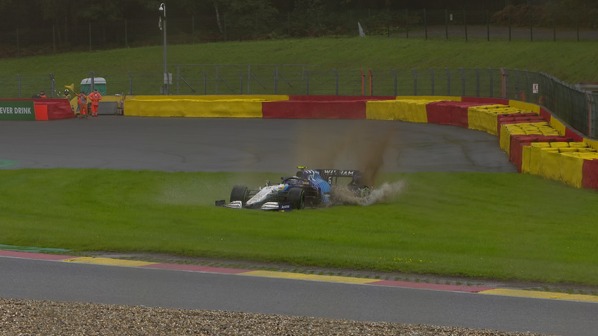 2021 Belgian GP Qualifying: Latifi spin compromises flying lap of team mate Russell