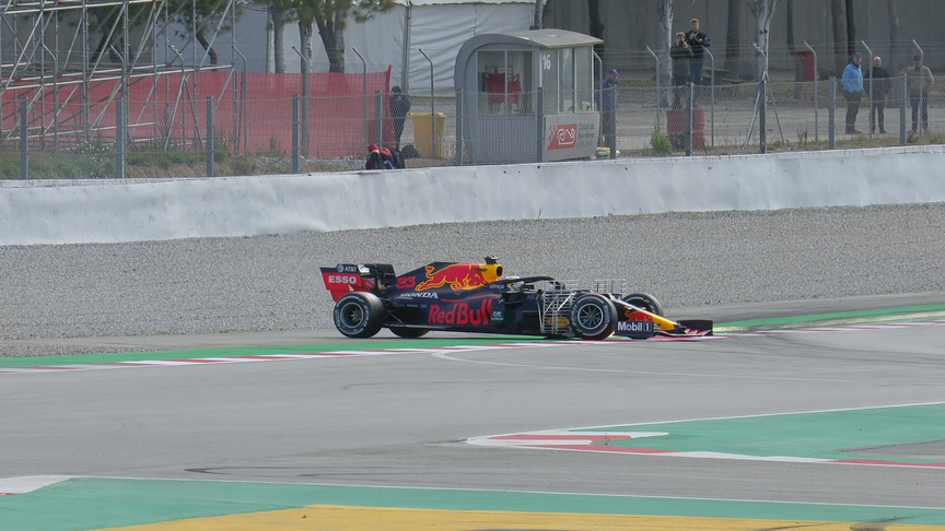 Max Verstappen spins on day two of second test