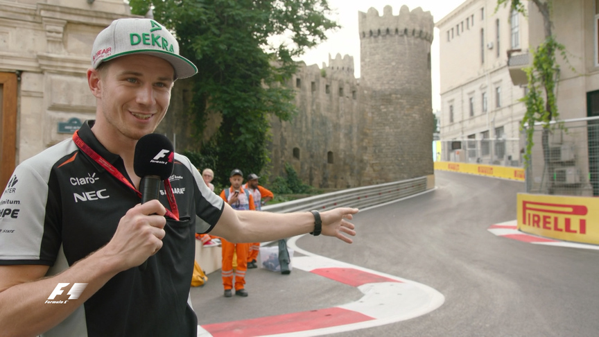 Hulkenberg takes a closer look at Baku City Circuit